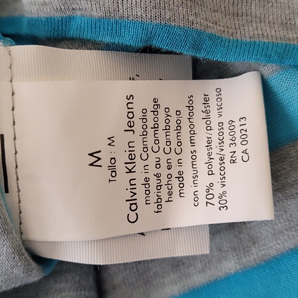 NEW Calvin Klein Jeans Stripped Tee Shirt - Picture 8 of 9